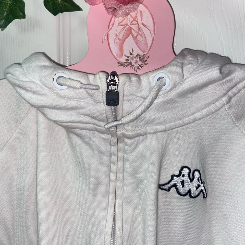 Kappa White Zip-Up Hoodie - Picture 3 of 3